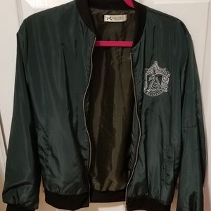Custom Slytherin Embroidered Bomber Jacket